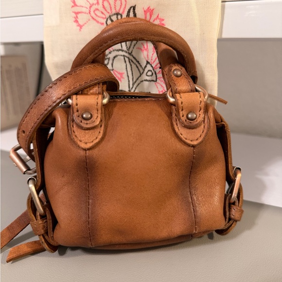 Free People Brown Leather Mini Handbag - Picture 3 of 7